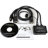 StarTech.com 2 Port USB VGA Cable KVM Switch - USB Powered with Remote Switch