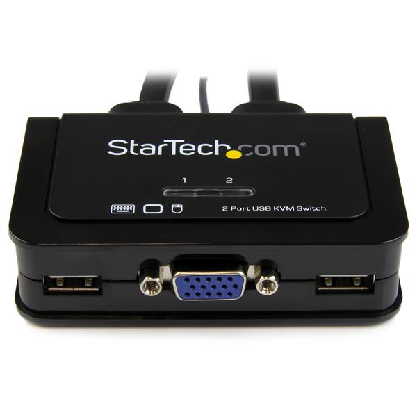 StarTech.com 2 Port USB VGA Cable KVM Switch - USB Powered with Remote Switch