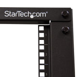 StarTech.com 4-Post 18U Mobile Open Frame Server Rack, Four Post 19" Network Rack with Wheels, Rolling Rack with Adjustable Depth for Computer/AV/Data/IT Equipment - Casters, Leveling Feet or Floor Mounting