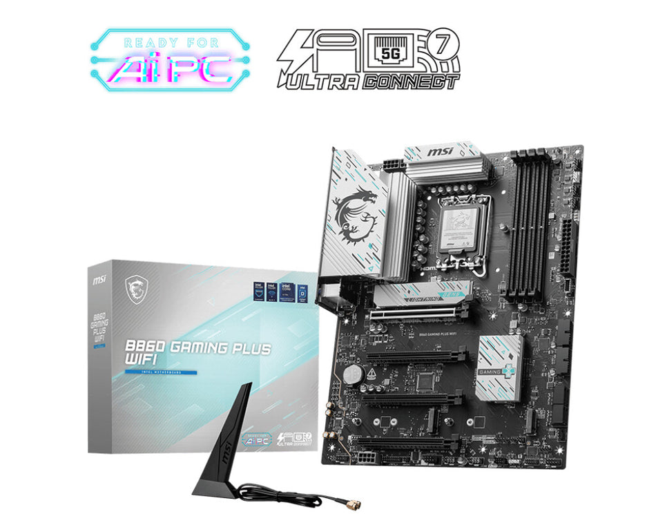 MSI B860 GAMING PLUS WIFI motherboard Intel B860 LGA 1851 (Socket V1) ATX