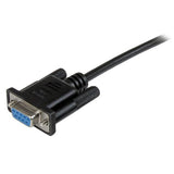 StarTech.com 1m Black DB9 RS232 Serial Null Modem Cable F/F