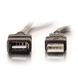 C2G 6.6ft (2m) USB 2.0 A Male to A Female Extension Cable - Black