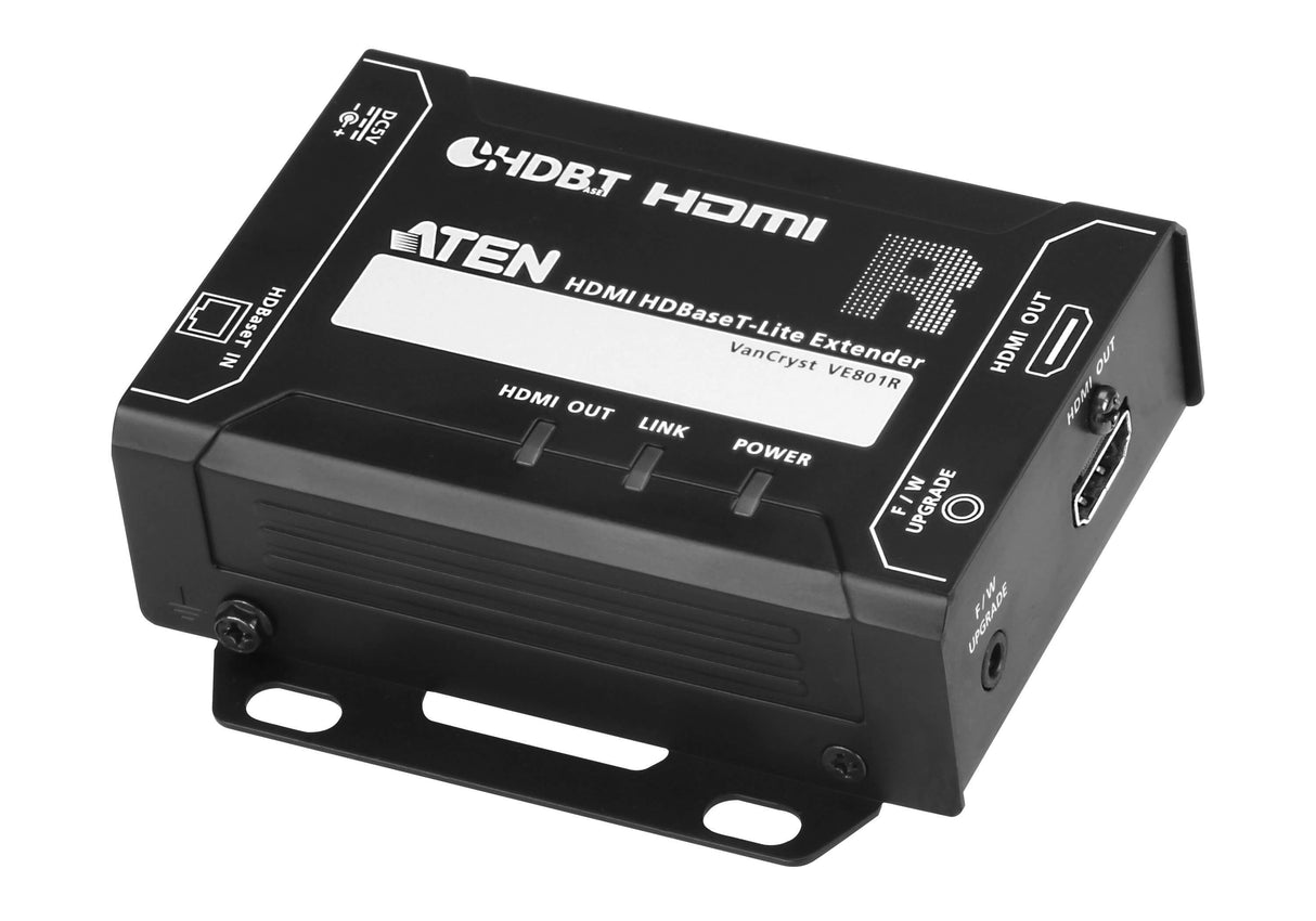 ATEN VE801 AV extender AV transmitter & receiver Black