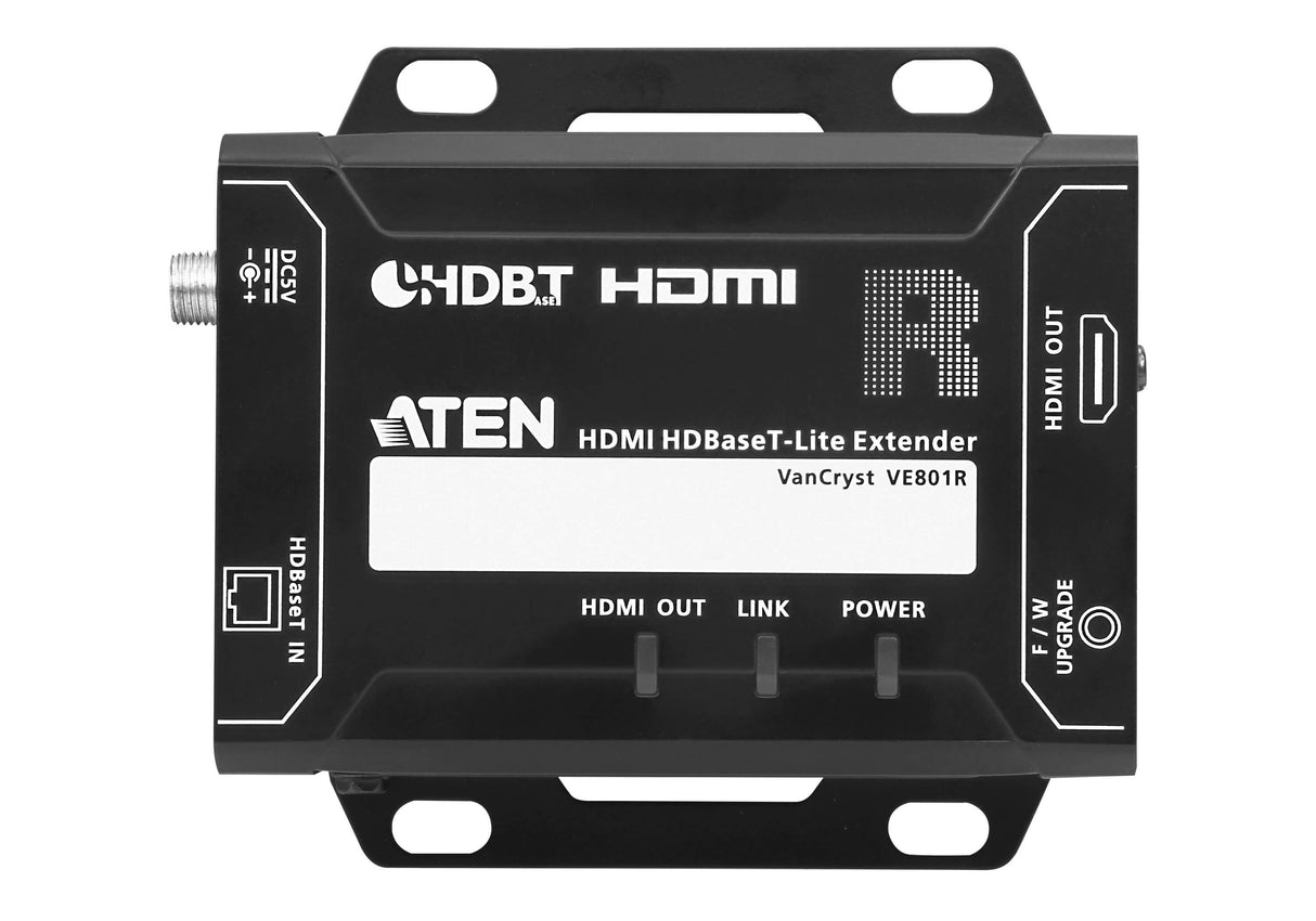 ATEN VE801 AV extender AV transmitter & receiver Black