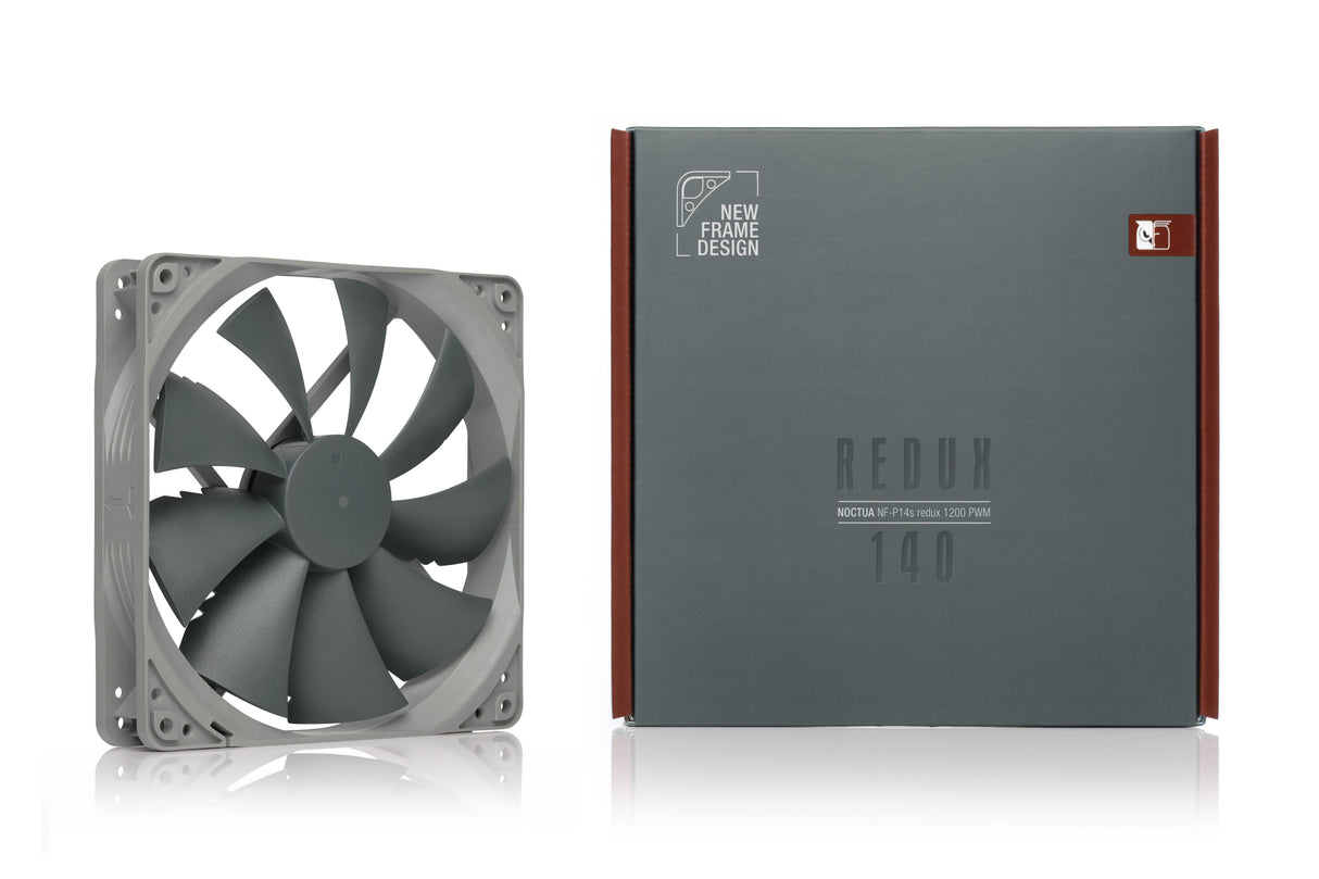 Noctua NF-P14S REDUX-1200 PWM computer cooling system Computer case Fan 14 cm Grey