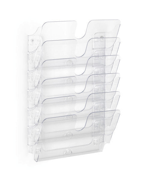 Durable FLEXIPLUS literature rack 6 shelves Transparent