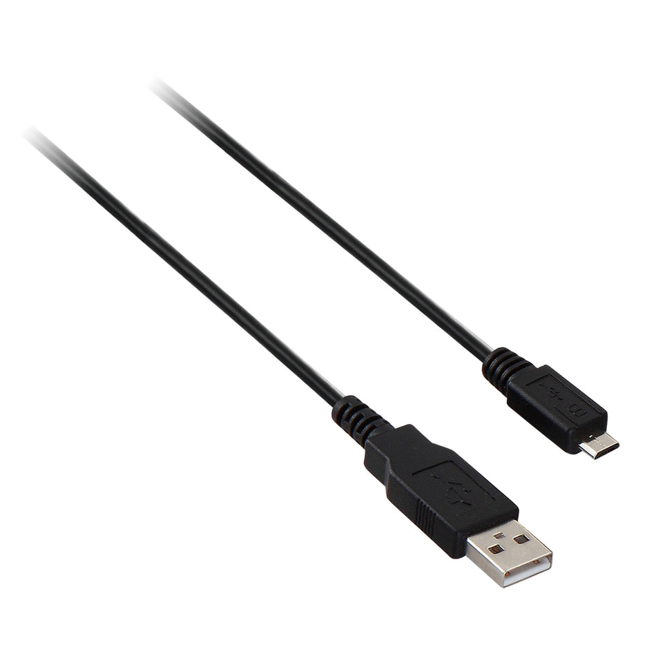 V7 Black USB Cable USB 2.0 A Male to Micro USB Male 1m 3.3ft