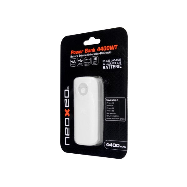 Neoxeo X370H37012 power bank Lithium-Ion (Li-Ion) 4400 mAh White