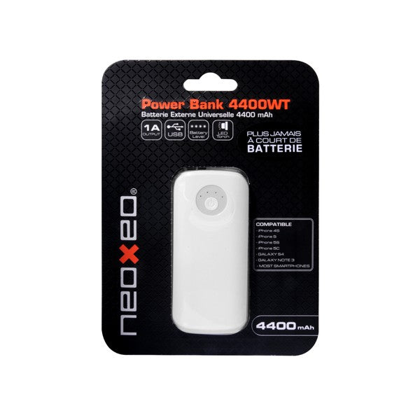 Neoxeo X370H37012 power bank Lithium-Ion (Li-Ion) 4400 mAh White