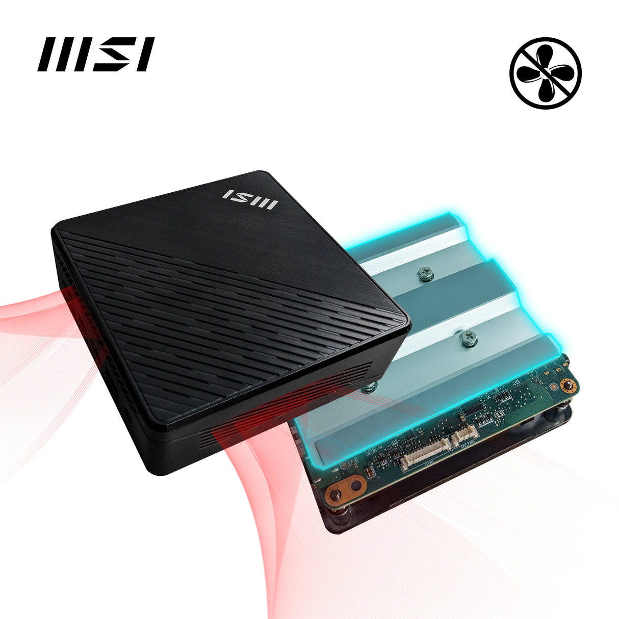 MSI Cubi N ADL S Intel N100 Desktop PC, NUC, SFF, Mini Computer, HTPC, (4GB RAM, 128GB SSD, Windows 11 PRO), Fanless/UHD Graphics/Type C/HDMI/DisplayPort/Dual LAN/WiFi 5/BT 5.1/VESA