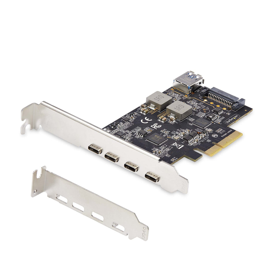 StarTech.com 5-Port USB PCIe Card, USB 3.2 10Gbps, PCI Express Card with 4x USB-C Ports, 1x USB-A Internal Port, USB PCIe Controller Card, Windows/macOS/Linux