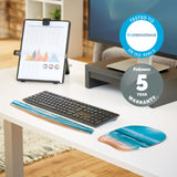 Fellowes Mouse Mat Wrist Support - Photo Gel Mouse Pad with Non Slip Rubber Base & Antibacterial Protection - Ergonomic Mouse Mat for Computer, Laptop, Home Office Use - Sandy Beach