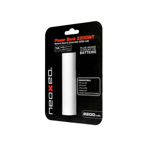 Neoxeo X370H37015 power bank Lithium-Ion (Li-Ion) 2200 mAh White