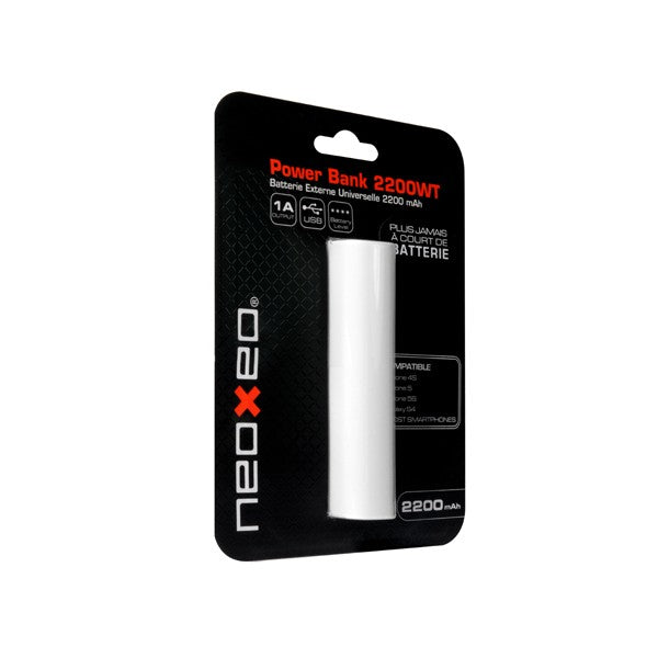 Neoxeo X370H37015 power bank Lithium-Ion (Li-Ion) 2200 mAh White