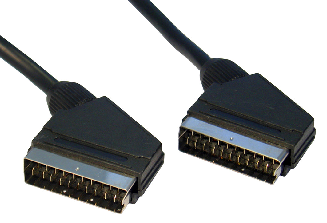 Cables Direct 2m SCART SCART cable SCART (21-pin) Black