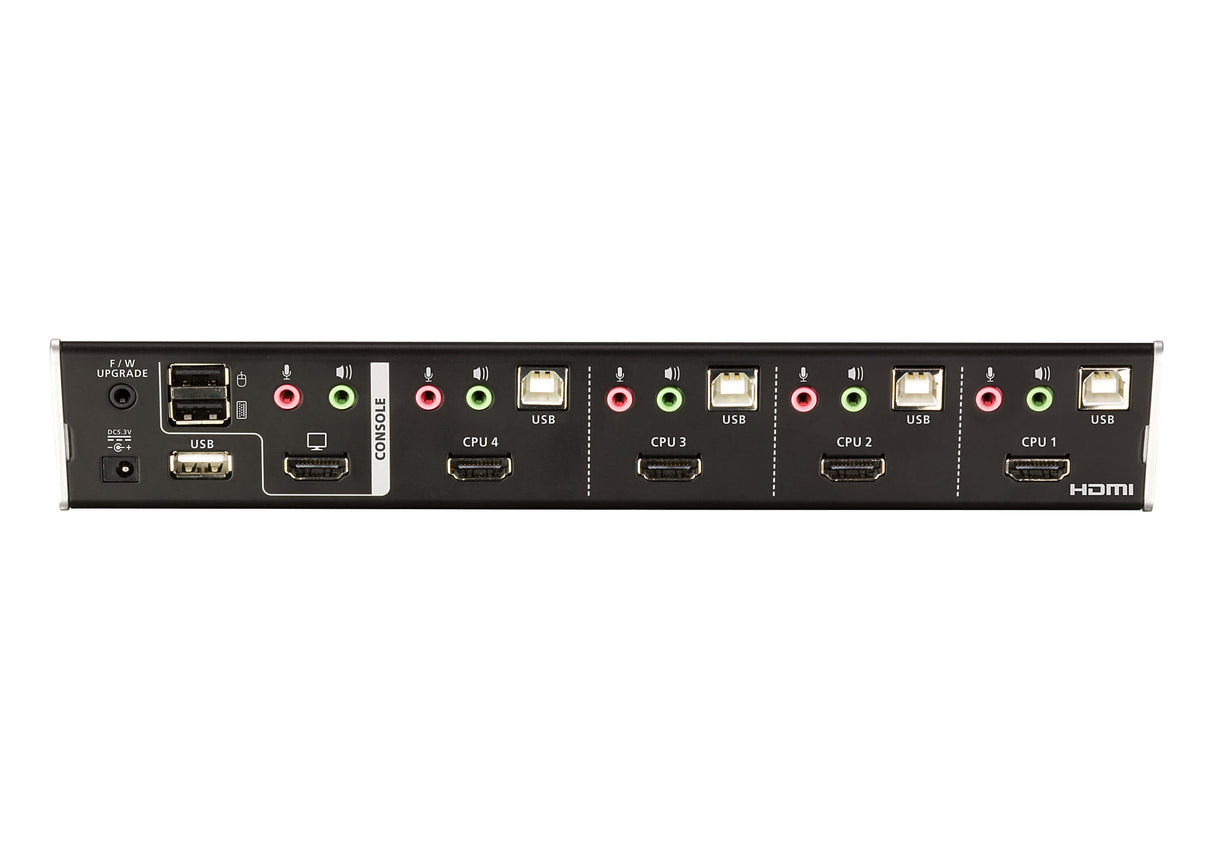 ATEN CS1794 KVM switch Rack mounting Black, Stainless steel