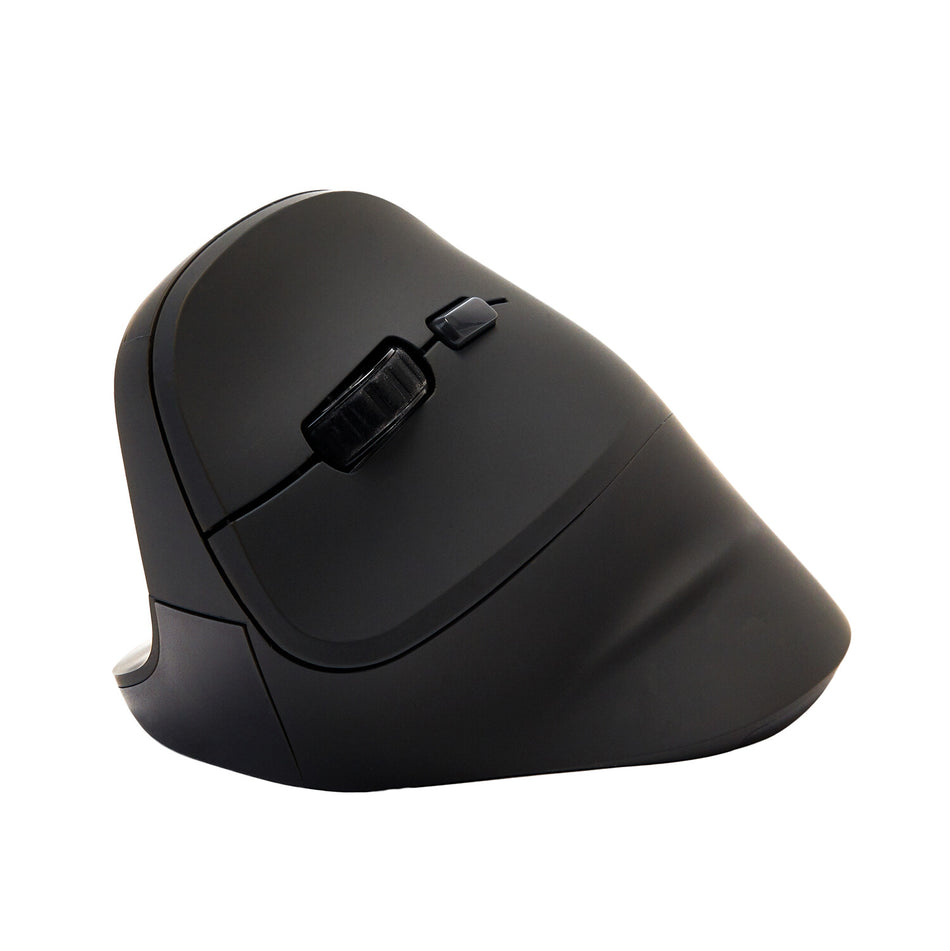 V7 MW400L Left Hand 2.4Ghz Vertical Ergonomic Mouse - Black - Wireless Connectivity - USB Interface