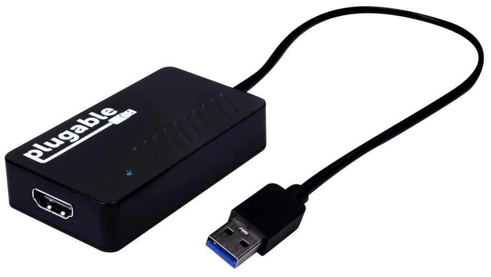 Plugable Technologies USB 3.0 to HDMI 4K DisplayLink Video Graphics Adapter for Multiple Monitors up to 3840x2160 Supports Windows, Mac, and ChromeOS