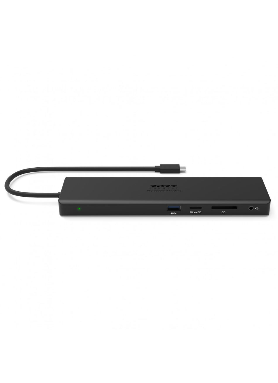 Port Designs 901906-W laptop dock/port replicator Wired USB 3.2 Gen 2 (3.1 Gen 2) Type-C Black