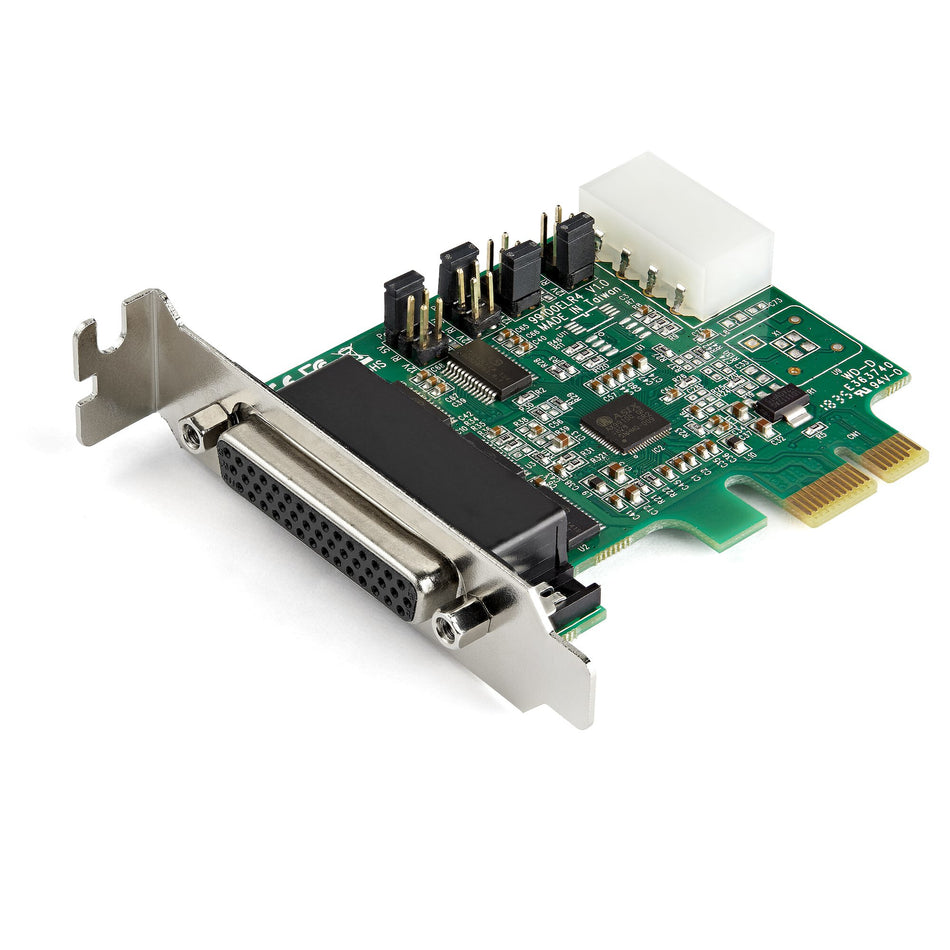 StarTech.com 4-port PCI Express RS232 Serial Adapter Card - PCIe RS232 Serial Host Controller Card - PCIe to Serial DB9 - 16950 UART - Low Profile Expansion Card - Windows/Linux - TAA