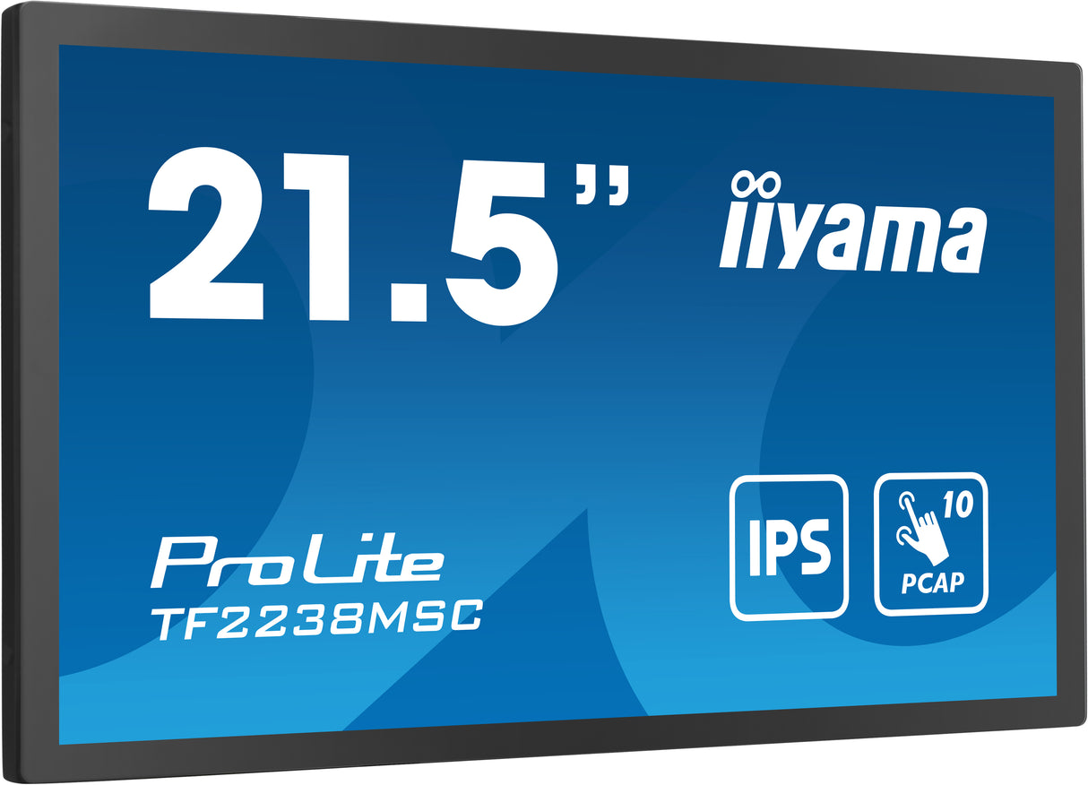 iiyama TF2238MSC-B1 Signage Display Digital A-board 55.9 cm (22") LED 600 cd/m² Full HD Black Touchscreen