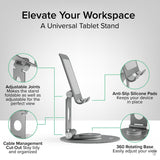 Plugable Technologies PLUGABLE UNIVERSAL TABLET STAND, 360° ROTATING BASE