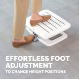 Fellowes Foot Rest Under Desk - Hana LT Foot Support Ergonomic Foot Rest - Foot Rest Stool for Office & Home Use - White