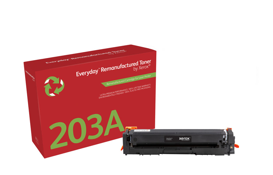 Everyday ™ Black Remanufactured Toner by Xerox compatible with HP 203A (CF540A), Standard capacity