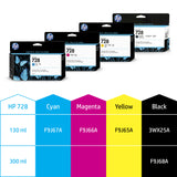 HP 3WX25A/728 Ink cartridge black matt 130ml for HP DesignJet T 830