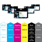 HP B3P22A/727 Ink cartridge black matt 130ml for HP DesignJet T 920/930