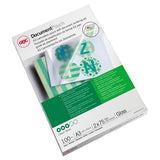 GBC Document Laminating Pouches A3 2x75 Micron Gloss (100)