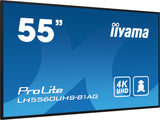 iiyama LH5560UHS-B1AG Signage Display Digital A-board 139.7 cm (55") LED Wi-Fi 500 cd/m² 4K Ultra HD Black Built-in processor Android 11 24/7