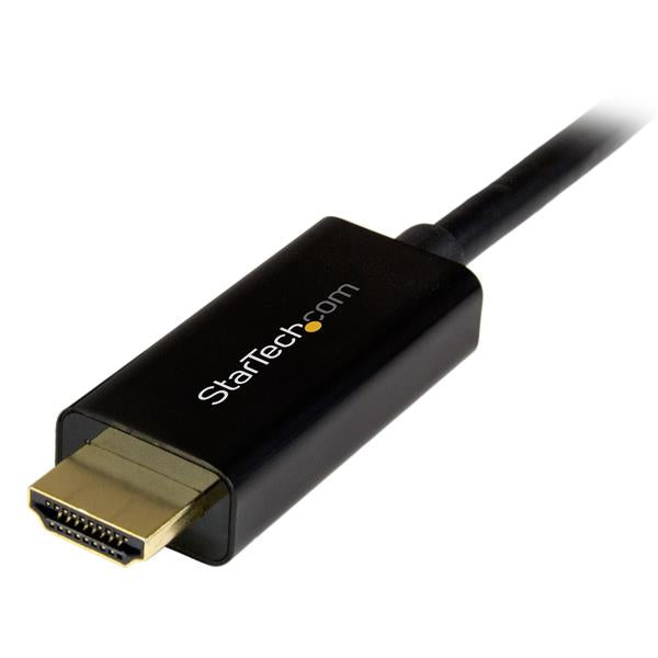 StarTech.com 10ft (3m) DisplayPort to HDMI Cable - 4K 30Hz - DisplayPort to HDMI Adapter Cable - DP 1.2 to HDMI Monitor Cable Converter - Latching DP Connector - Passive DP to HDMI Cord