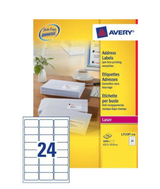 Avery L7159-250 addressing label White Self-adhesive label