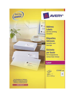 Avery L7159-250 addressing label White Self-adhesive label