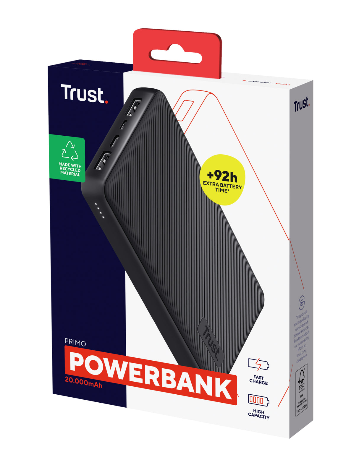 Trust Primo Lithium-Ion (Li-Ion) 20000 mAh Black