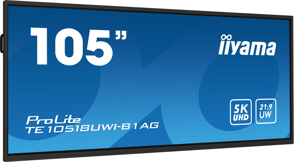 iiyama TE10518UWI-B1AG Signage Display Digital A-board 2.67 m (105") LED Wi-Fi 450 cd/m² 5K Ultra HD Black Touchscreen Built-in processor Android 24/7