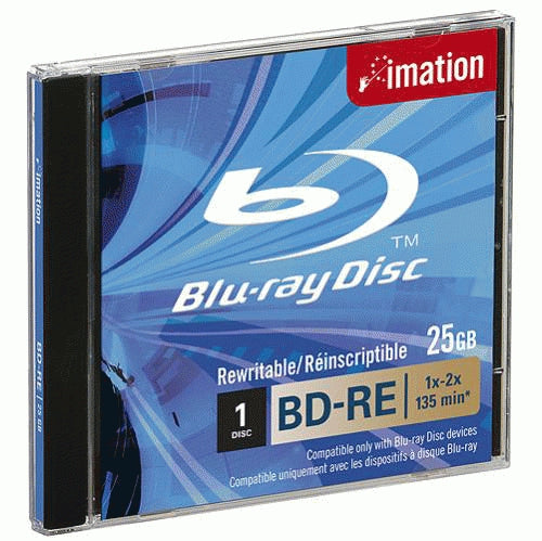 Imation BD-RE SL, 1x-2x, 25GB, Jewelcase 1 pc(s)