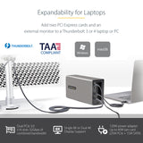 StarTech.com Thunderbolt 3 PCIe Expansion Chassis, External Enclosure W/Dual PCI Express Slots, PCIe Box for Laptops/Desktops/All-In-Ones, 8K/4K Output Via TB3/DP 1.4 Ports, For Video Capture/Fiber/Ethernet Cards