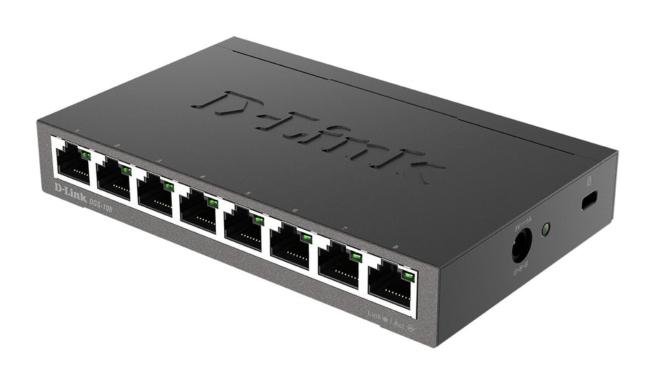 D-Link DGS-108 8 Port Gigabit Unmanaged Desktop Switch