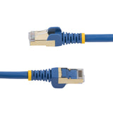 StarTech.com 1m CAT6a Ethernet Cable - 10 Gigabit Shielded Snagless RJ45 100W PoE Patch Cord - 10GbE STP Network Cable w/Strain Relief - Blue Fluke Tested/Wiring is UL Certified/TIA