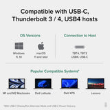 Plugable Technologies 13-in-1 USB-C Triple Monitor Docking Station with 100W Charging, Compatible with Windows, Mac, and Chrome with Thunderbolt 3 / 4 or USB-C (3x HDMI, 1x USB-C, 4x USB, Ethernet, SD Card Reader)