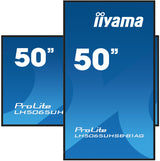 iiyama LH5065UHSB-B1AG Signage Display Digital signage flat panel 125.7 cm (49.5") LCD Wi-Fi 800 cd/m² 4K Ultra HD Black Built-in processor Android 11 24/7