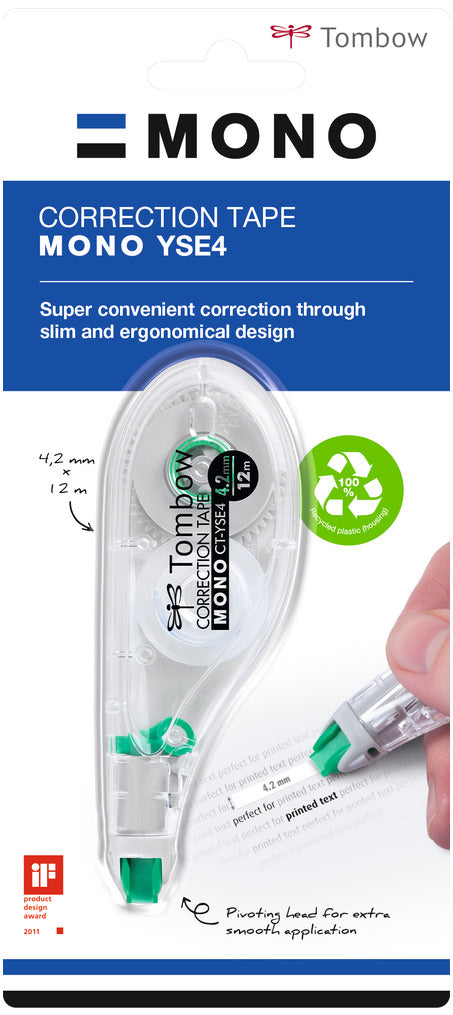 Tombow MONO correction tape 12 m Green, Transparent, White 1 pc(s)