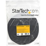 StarTech.com 50ft Hook and Loop Roll - Cut-to-Size Reusable Cable Ties - Bulk Industrial Wire Fastener Tape /Adjustable Fabric Wraps Black / Resuable Self Gripping Cable Management Straps