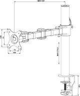 iiyama DS1001C-B1 monitor mount / stand 76.2 cm (30") Clamp Black