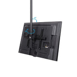 StarTech.com TV Ceiling Mount - Full-Motion Universal Hanging Single Screen Mount with Adjustable Telescopic Short Pole - Tilt / Swivel - VESA Bracket for 32”-75" Displays