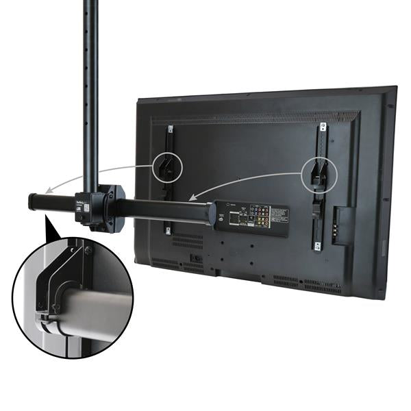 StarTech.com TV Ceiling Mount - Full-Motion Universal Hanging Single Screen Mount with Adjustable Telescopic Short Pole - Tilt / Swivel - VESA Bracket for 32”-75" Displays