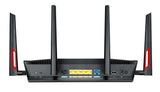 ASUS DSL-AC88U wireless router Gigabit Ethernet Dual-band (2.4 GHz / 5 GHz) Black