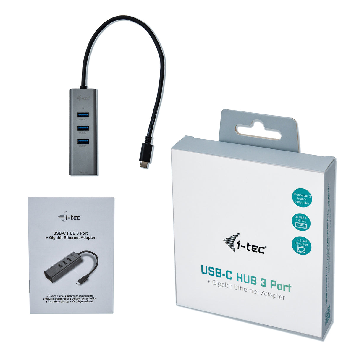 i-tec Metal USB-C HUB 3 Port + Gigabit Ethernet Adapter